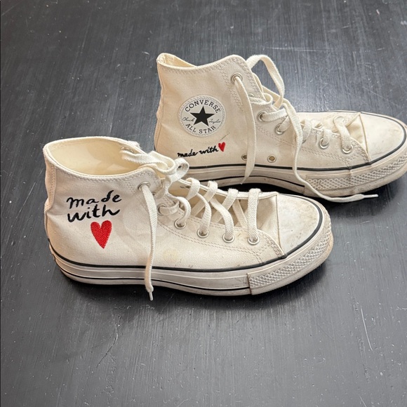 converse made with love high top. size women’s 8. - Picture 3 of 9